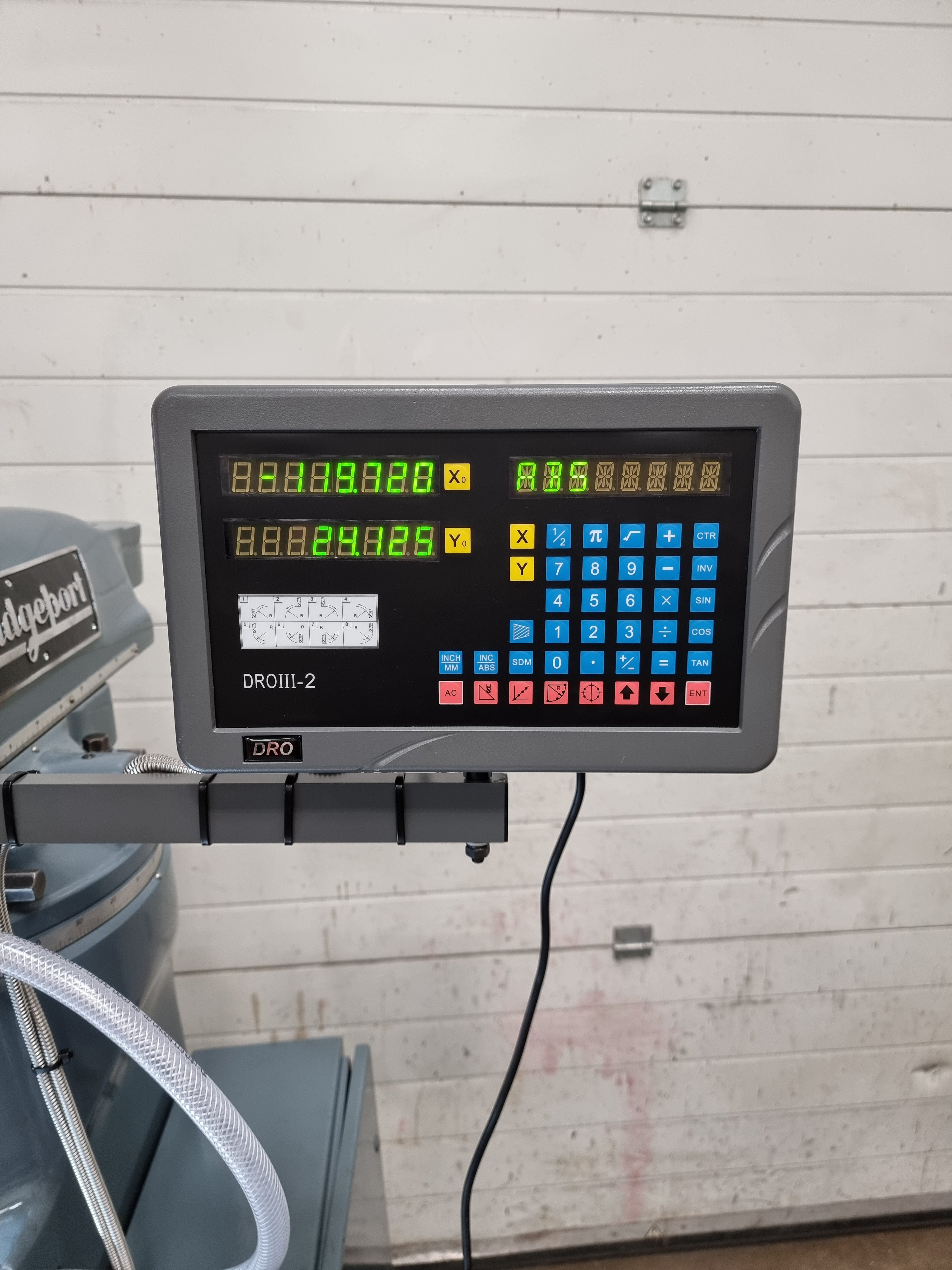 2 axis Digital readout system with Magnetic scales to suit the Bridgep ...