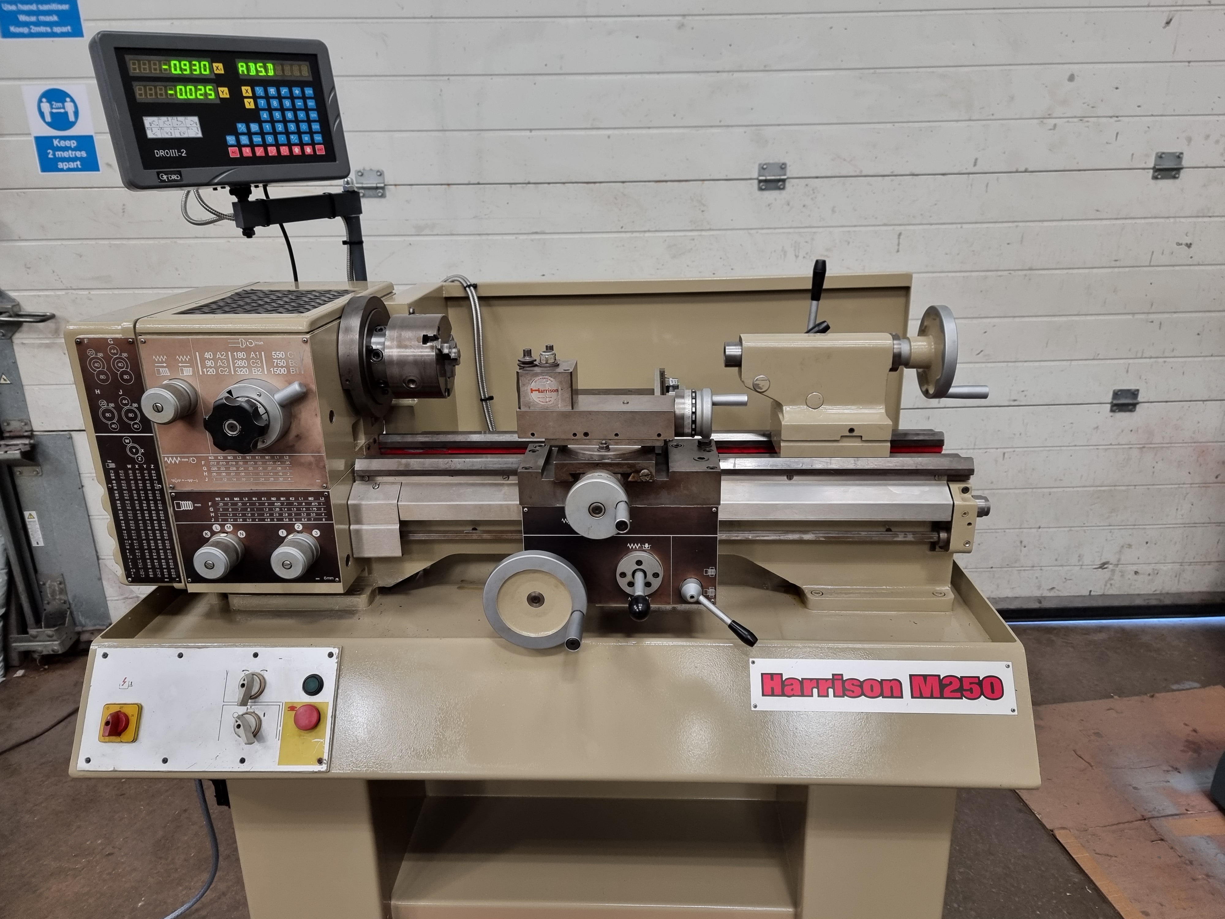 Harrison M250 Lathe DRO system – gtprecision